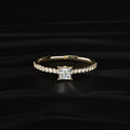 Princess Cut Hidden Halo Ring