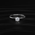 Round Hidden Halo Engagement Ring