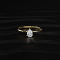 Pear Ring With Hidden Halo