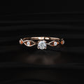 Round Twisted Shank Diamond Ring