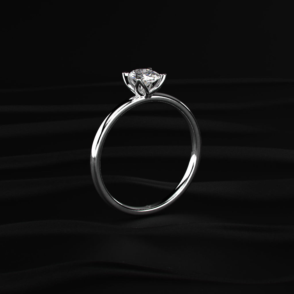 Oval Tulip Prong Ring