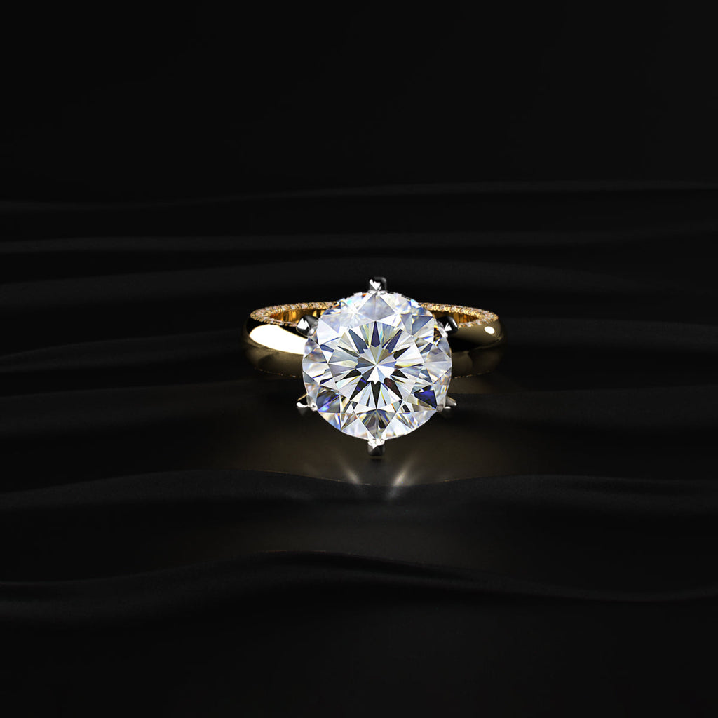 5 Carat Round Diamond Solitaire Ring