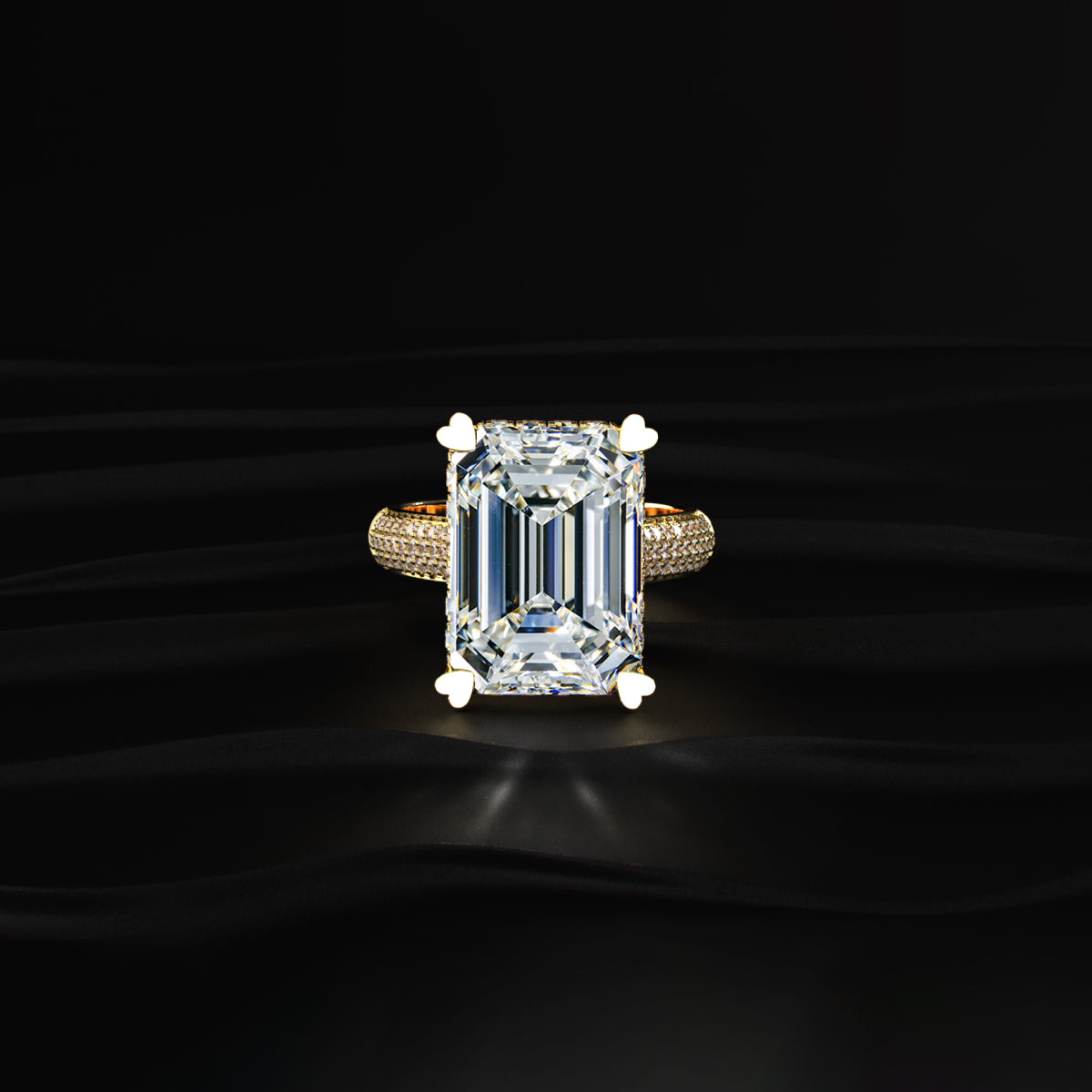 10 Ct Emerald Cut Solitaire Ring