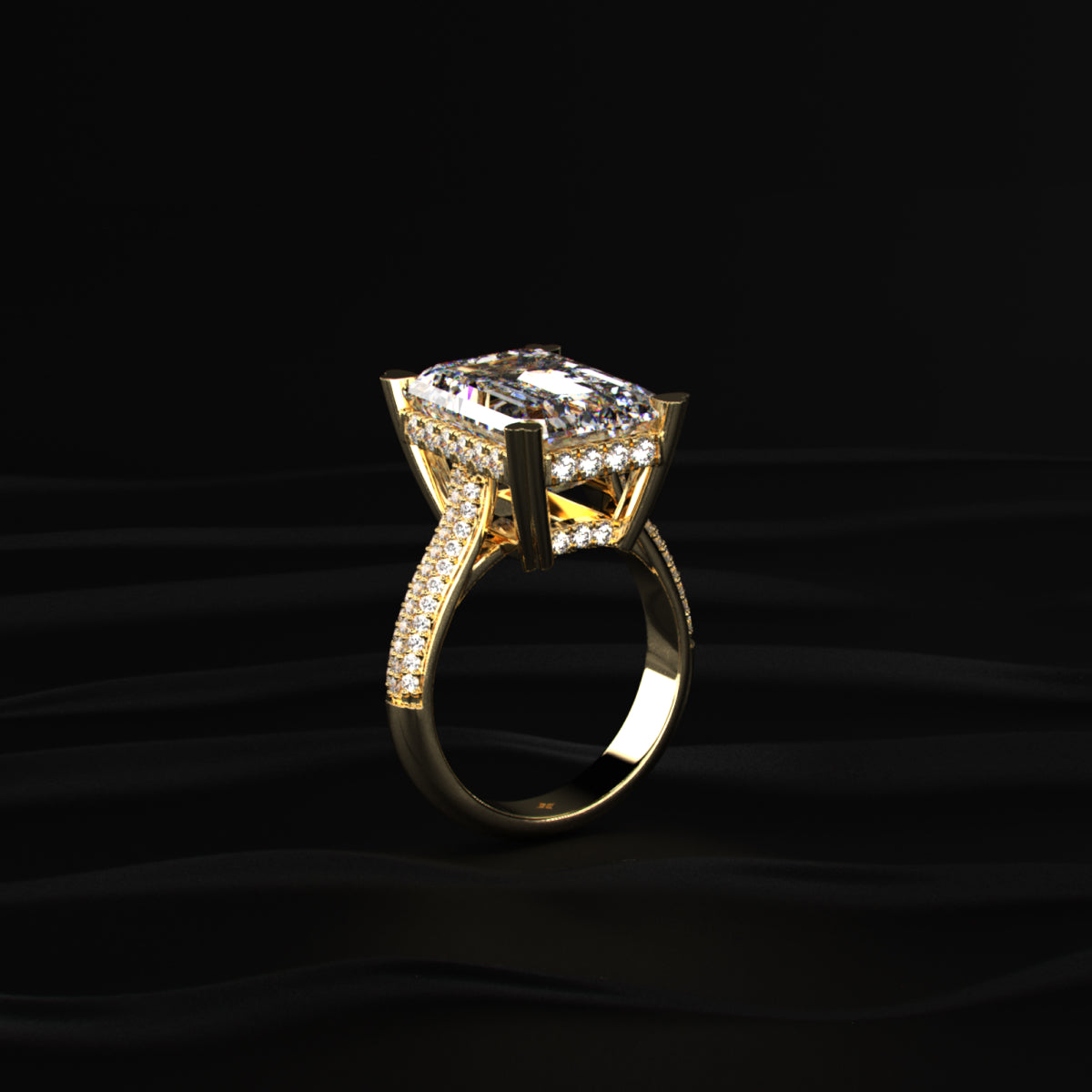 10 Ct Emerald Cut Solitaire Ring
