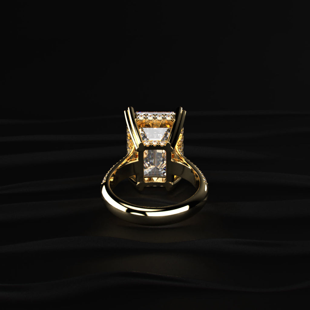 10 Ct Emerald Cut Solitaire Ring