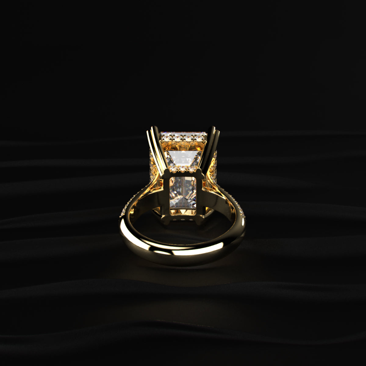 10 Ct Emerald Cut Solitaire Ring