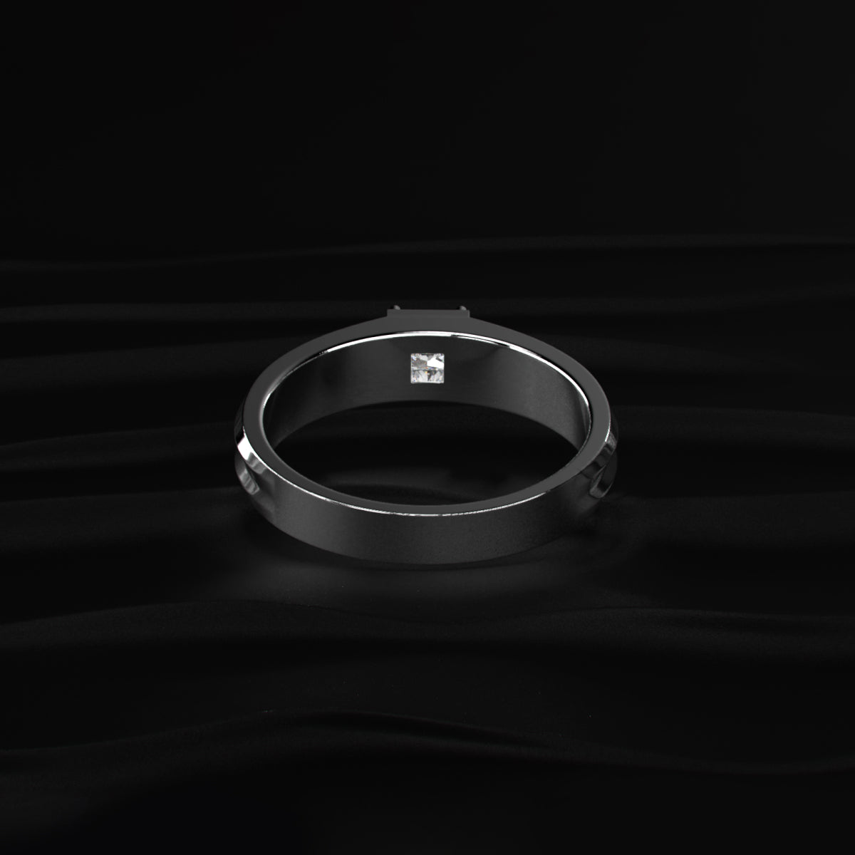 0.50 Ct Princess Men's Diamond Ring