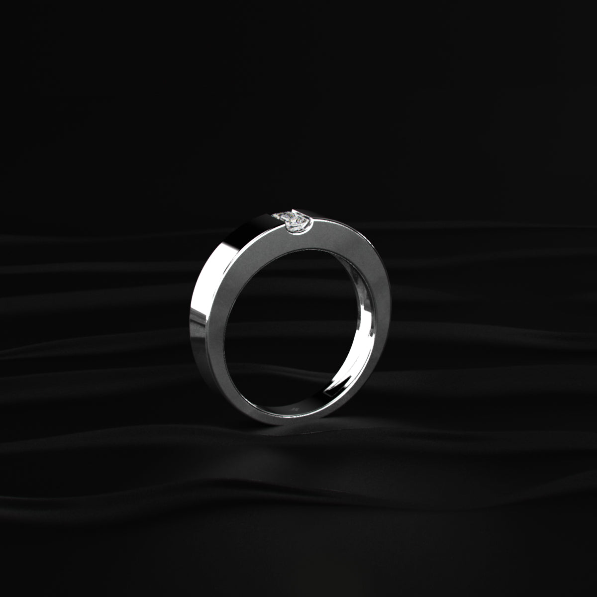 Emerald Cut Diamond Men’s Wedding Band