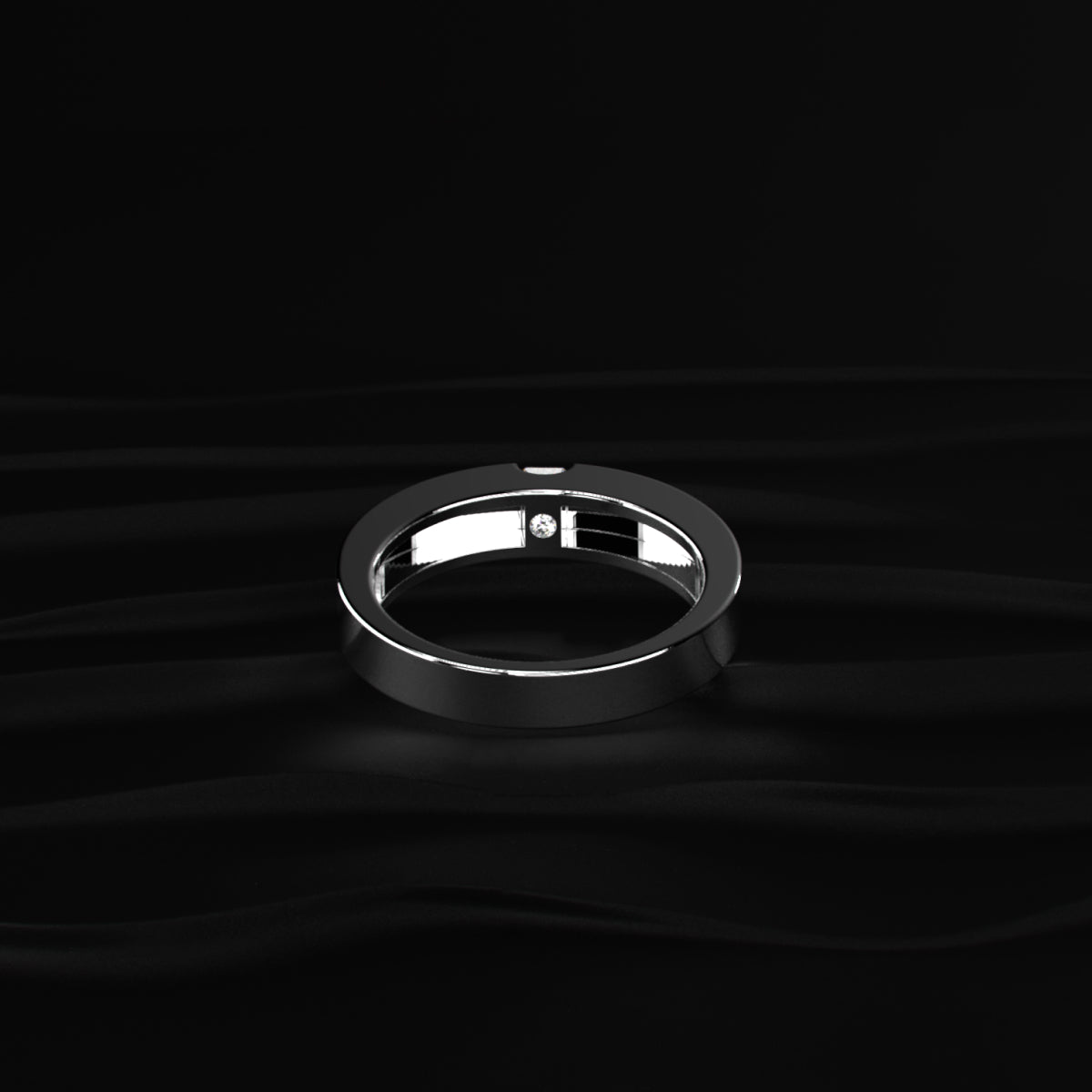 Emerald Cut Diamond Men’s Wedding Band