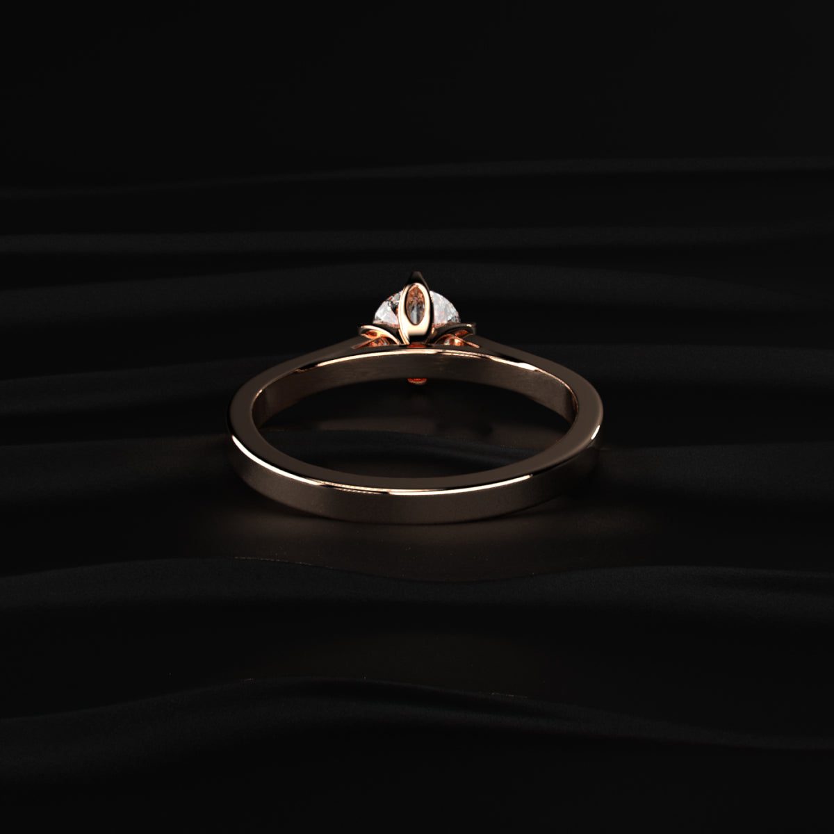 0.5ct Round Diamond Tulip Prong Ring