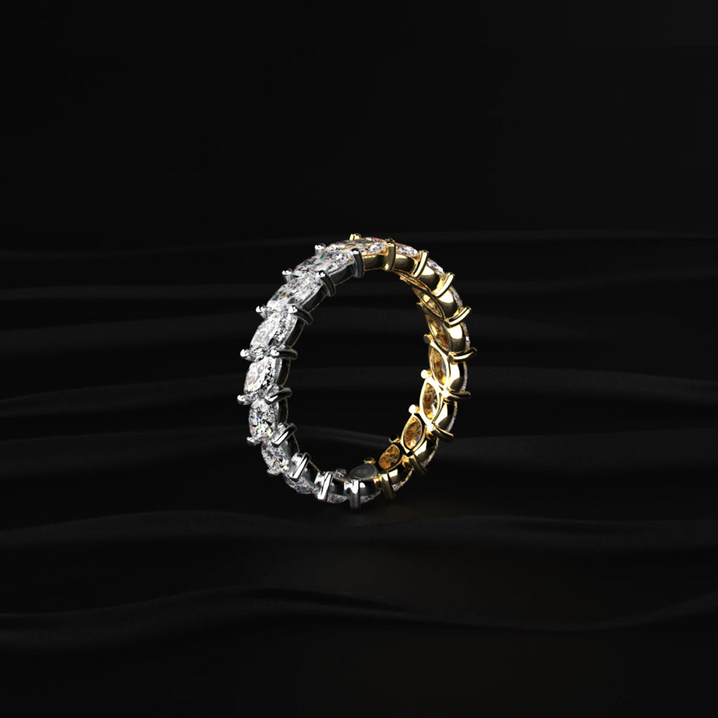 Dual Tone Marquise Diamond Full Eternity
