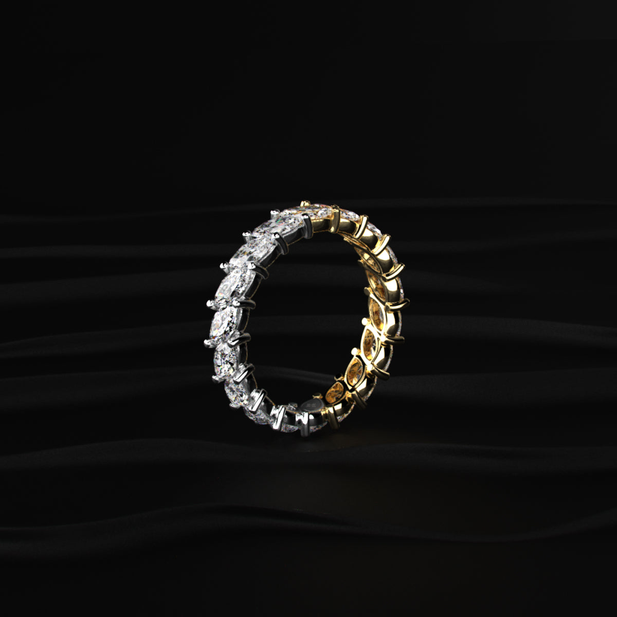 Dual Tone Marquise Diamond Full Eternity