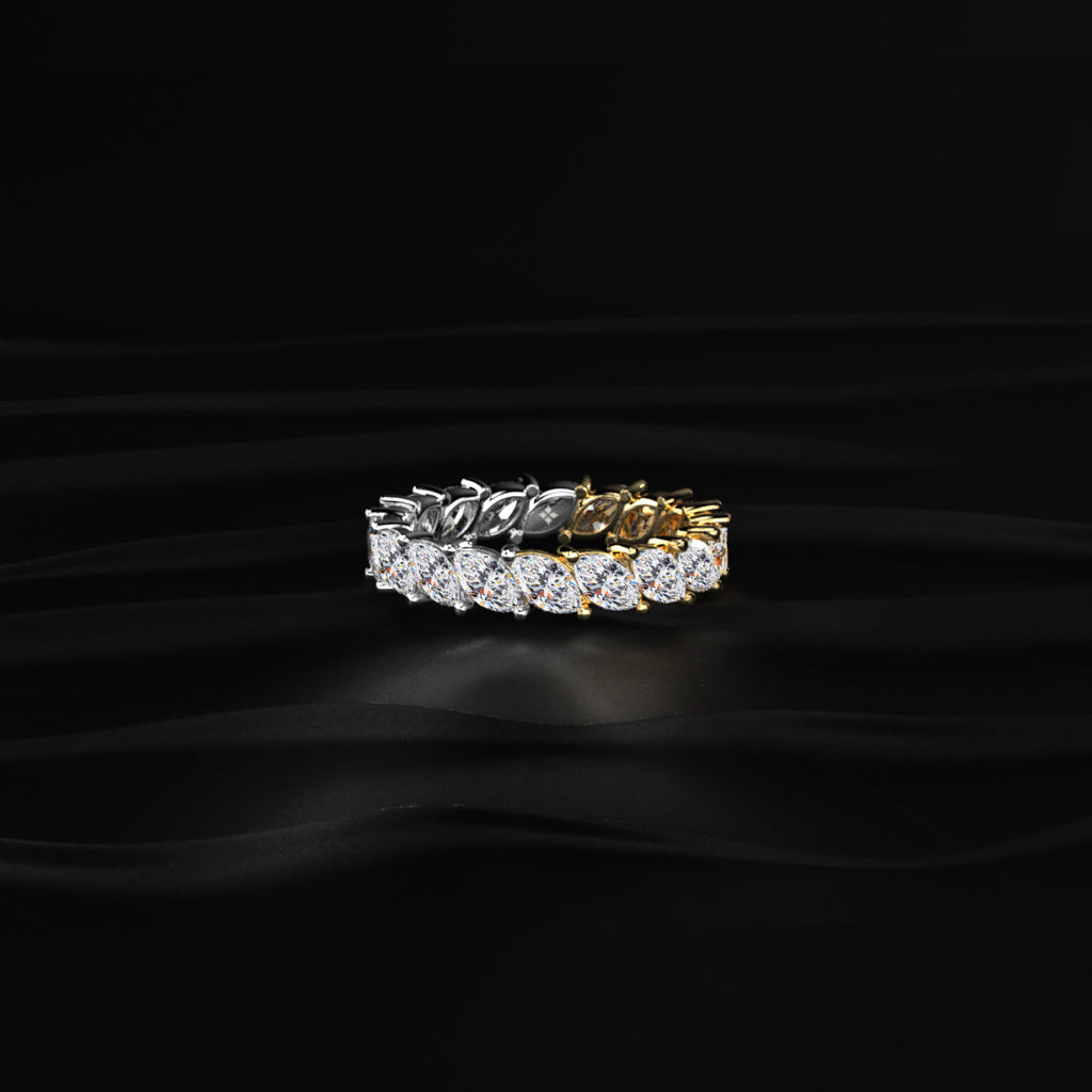 Dual Tone Marquise Diamond Full Eternity