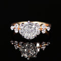 Portuguese Cut Engagement Ring With Accent Stones