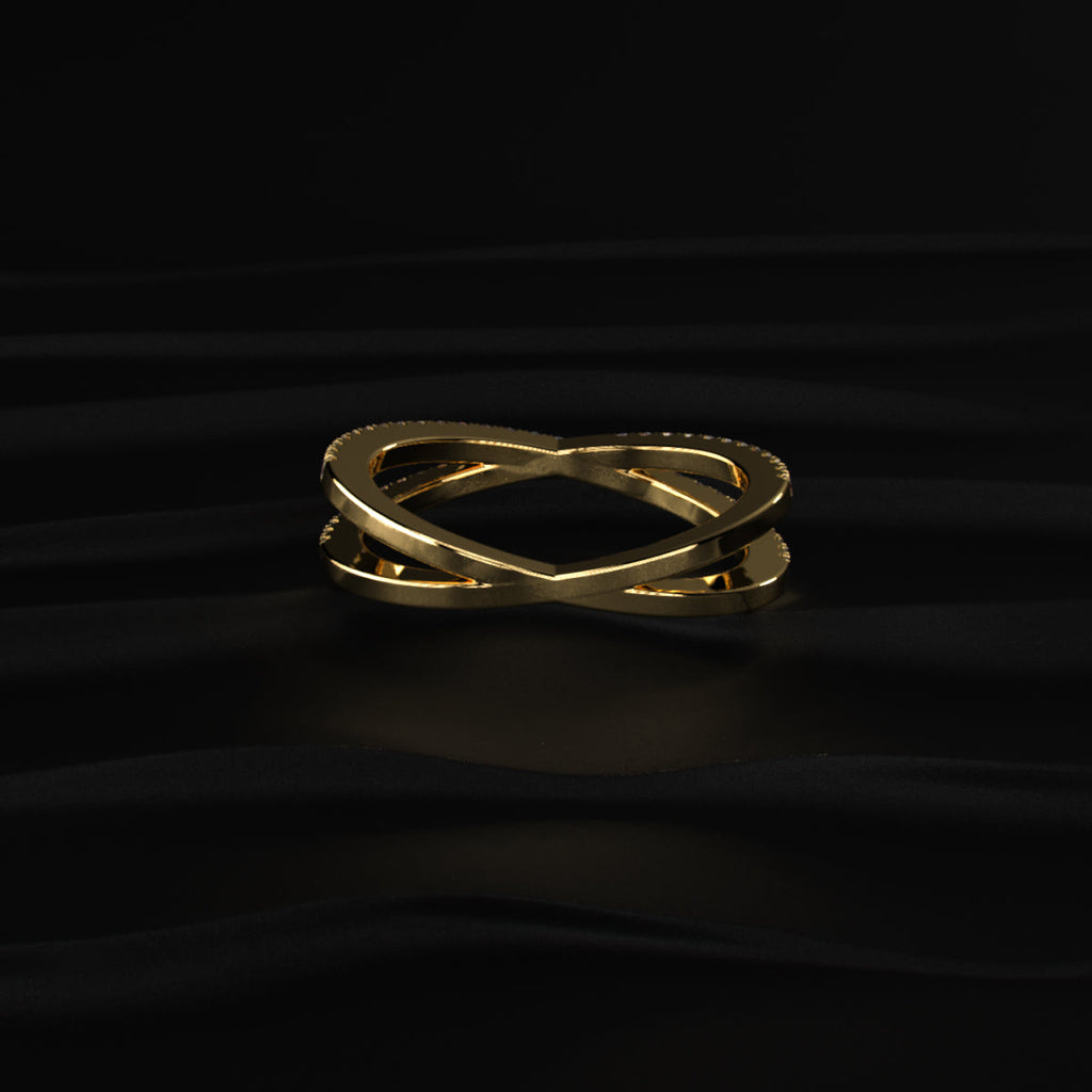 Crisscross Diamond Ring