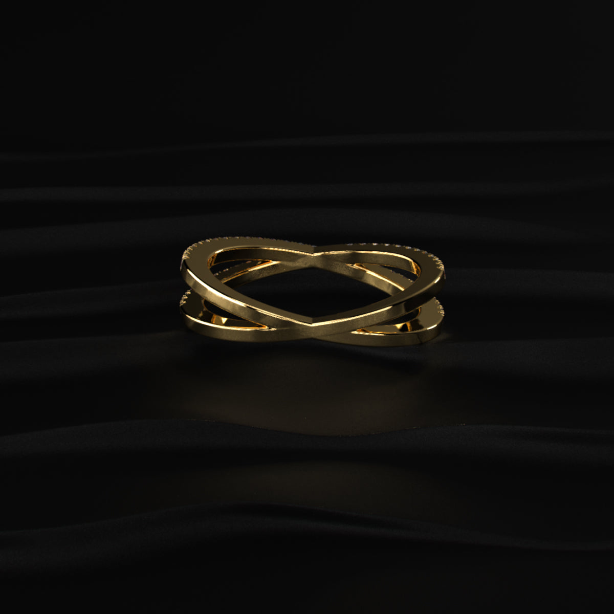 Crisscross Diamond Ring