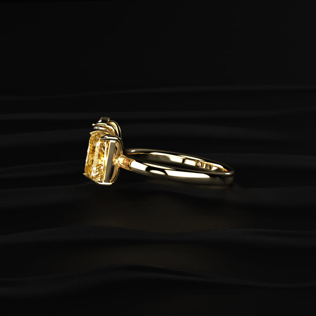 Fancy Yellow Radiant And Oval Toi Et Moi Ring