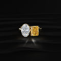 Fancy Yellow Radiant And Oval Toi Et Moi Ring
