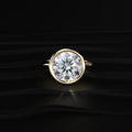 Round Diamond Solitaire Engagement Ring Bezel Setting