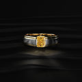 Radiant Cut Yellow Diamond Men's Ring