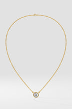 1 ct Bezel Solitaire Necklace
