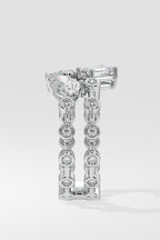 3 Stone Double Ring
