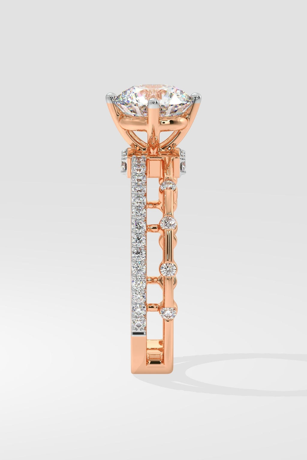 1 ct Twin Row Solitaire Ring