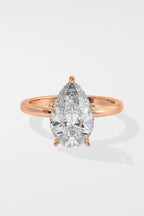 2 ct Hidden Halo Pear Ring