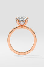 2 ct Hidden Halo Pear Ring
