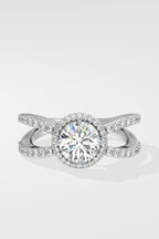 1 ct Crossover Solitaire Ring
