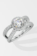 1 ct Crossover Solitaire Ring