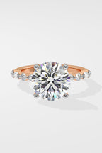 3 ct Round Askew Solitaire Ring