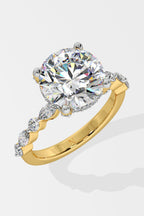 3 ct Round Askew Solitaire Ring