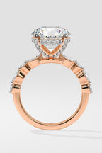 3 ct Round Askew Solitaire Ring