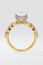 2.5 ct Oval Askew Solitaire Ring