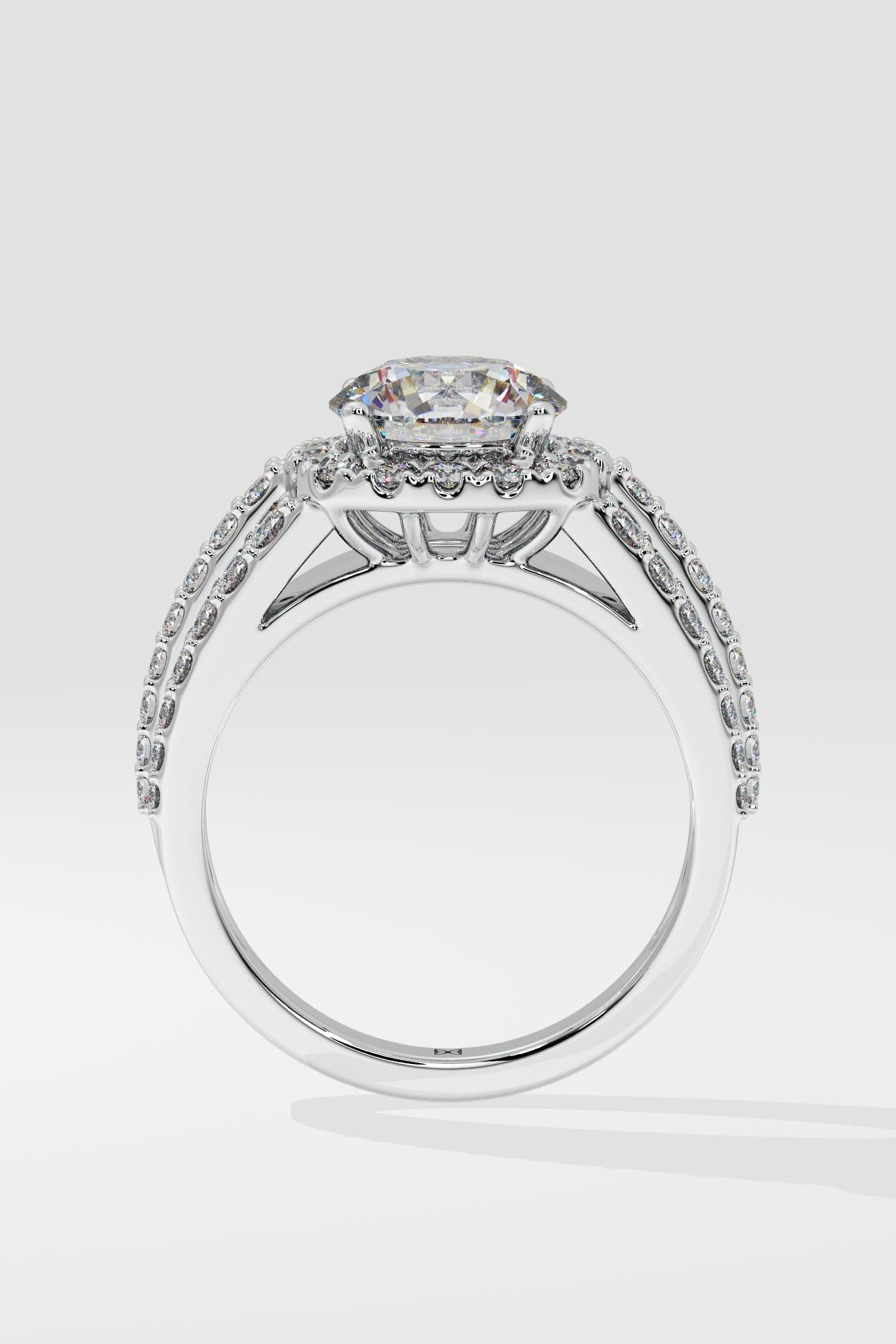 1.5 ct Bedazzle Cushion Halo Ring