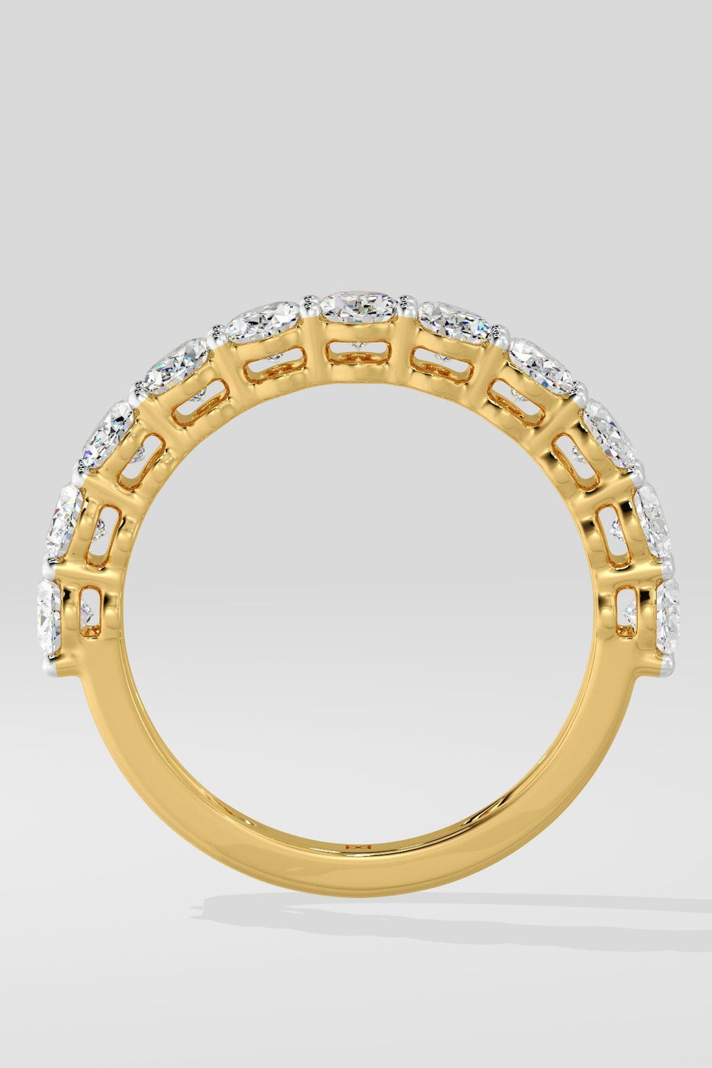 Oval Half Eternity Band
