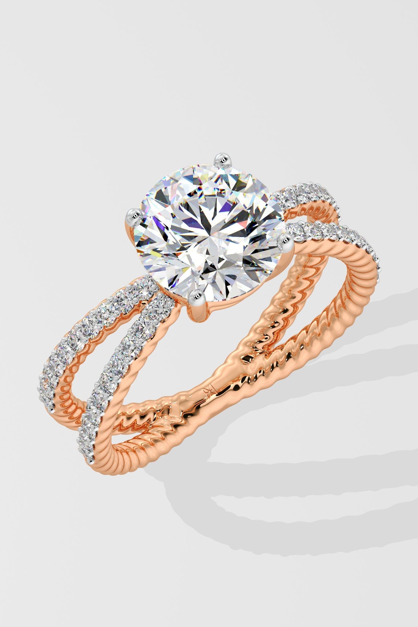 2 ct Crossover Solitaire Ring