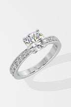 1.5 ct Solitaire Pave Ring