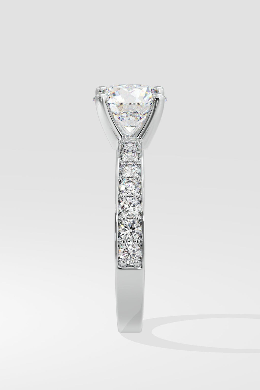 1.5 ct Solitaire Pave Ring