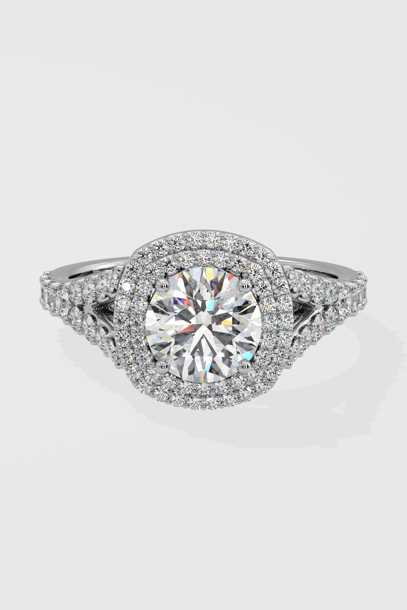 1.5 ct Double Cushion Halo Ring