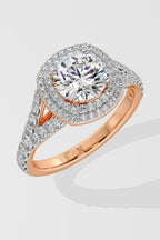 1.5 ct Double Cushion Halo Ring