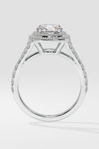 1.5 ct Double Cushion Halo Ring