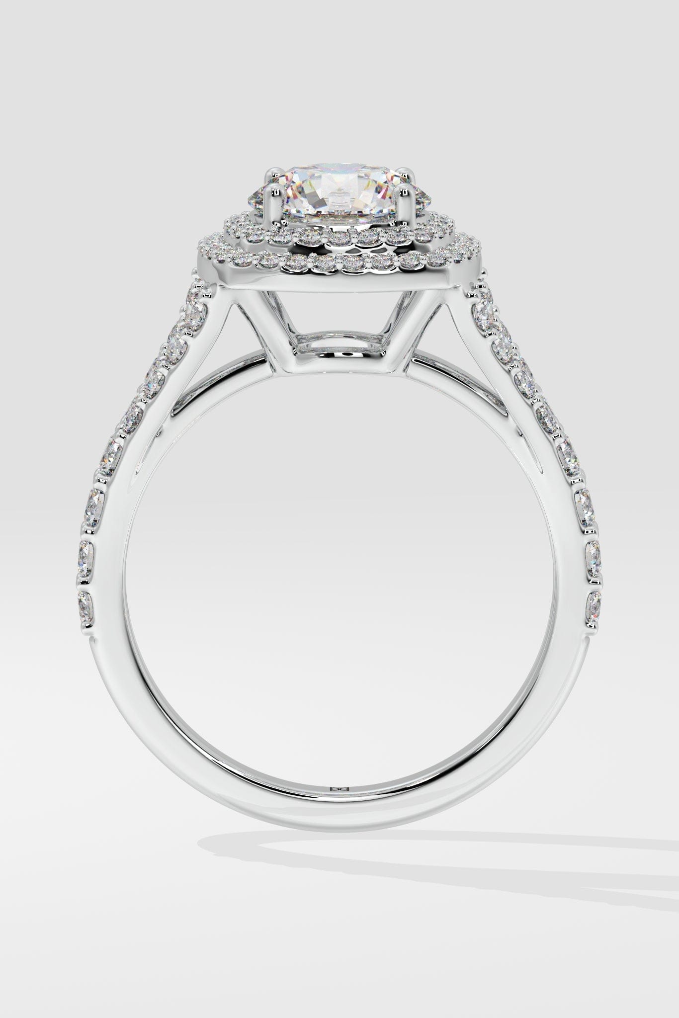 1.5 ct Double Cushion Halo Ring