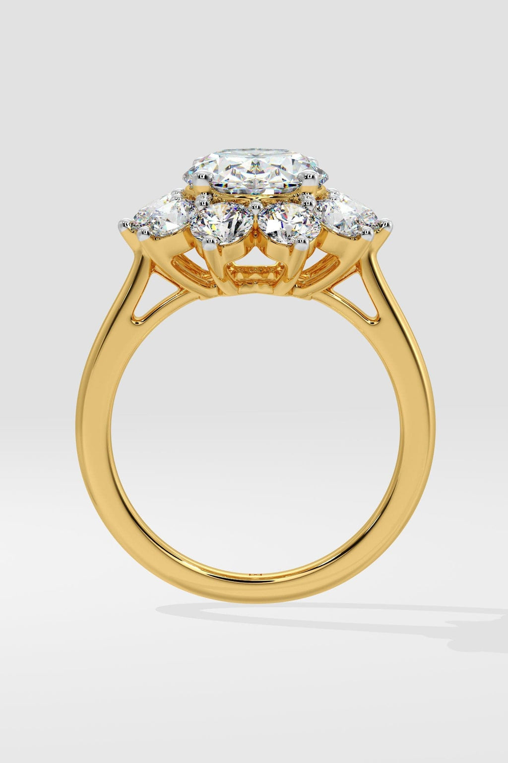 3 ct Sunburst Oval Ring
