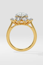 3 ct Sunburst Oval Ring