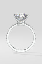 3 ct Solitaire Crown Ring