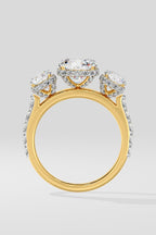 2 ct Trinity Cushion Ring