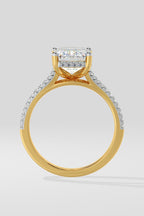 4 ct Emerald Split Shank Ring