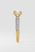 1 ct Dome Pave Solitaire Ring